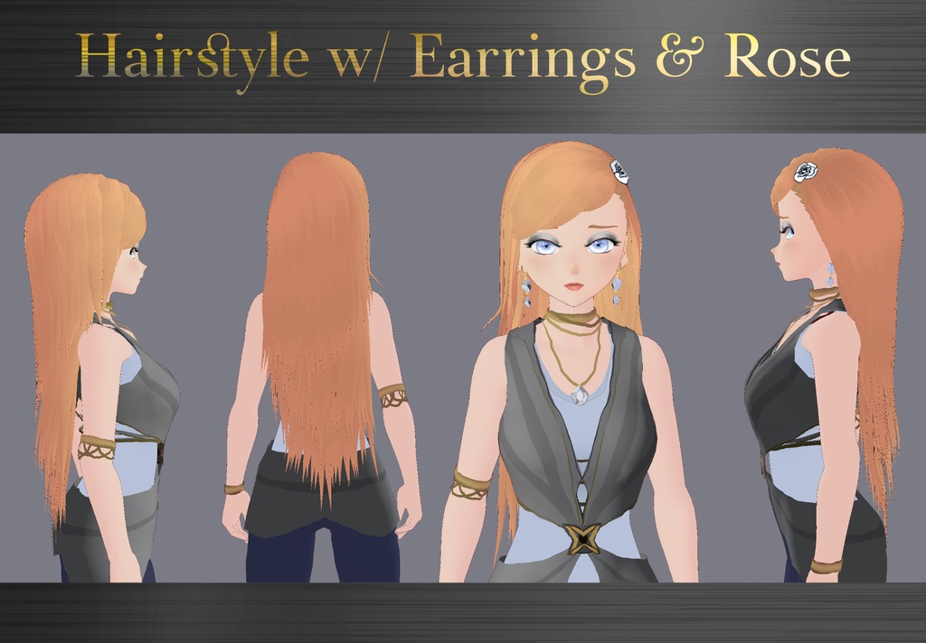 【VRoid】 Original 3D Avatar "Sena" Avant-Garde Minimalist