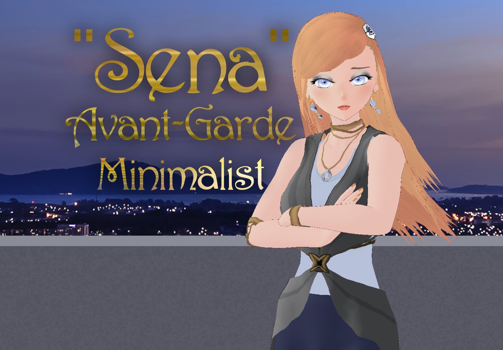 【VRoid】 Original 3D Avatar "Sena" Avant-Garde Minimalist