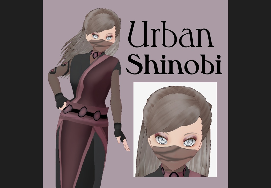 【VRoid Outfit / Free Eyes and Makeup】 Urban Shinobi 🥷✨