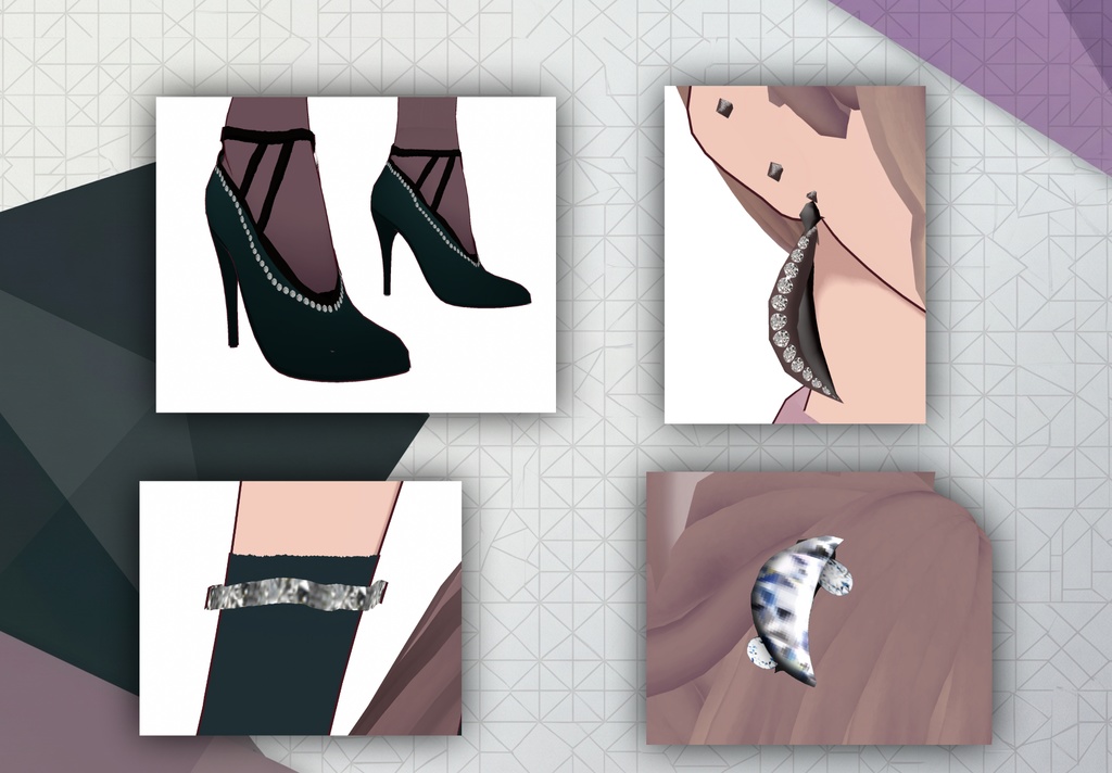 FREE VRM / Vroid Original Crystal Wolf Avatar