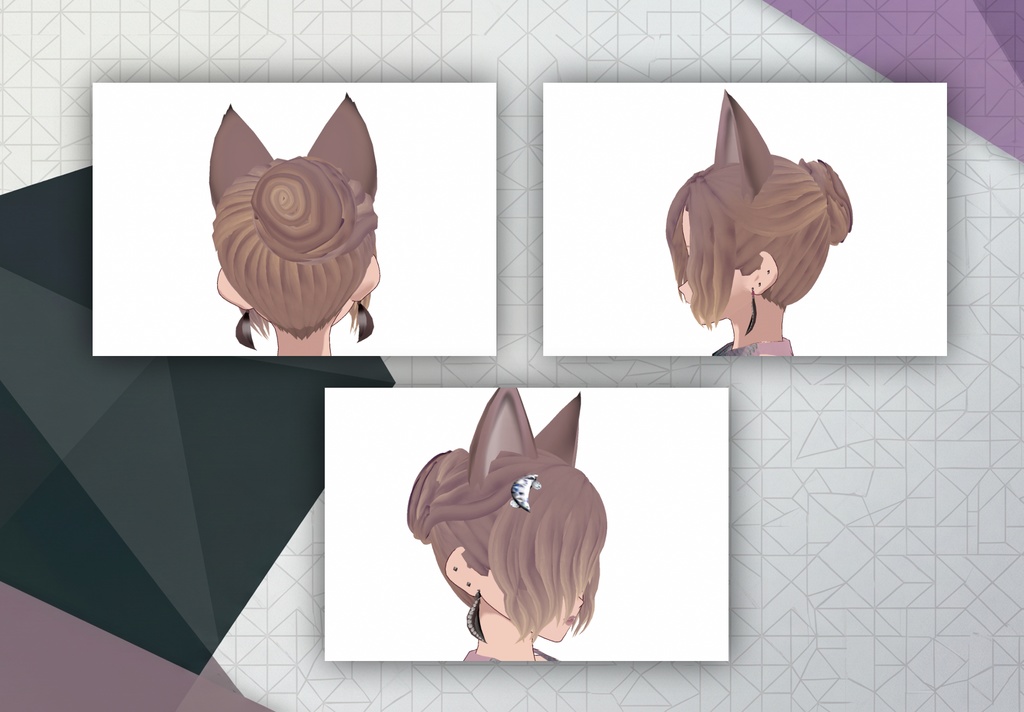 FREE VRM / Vroid Original Crystal Wolf Avatar