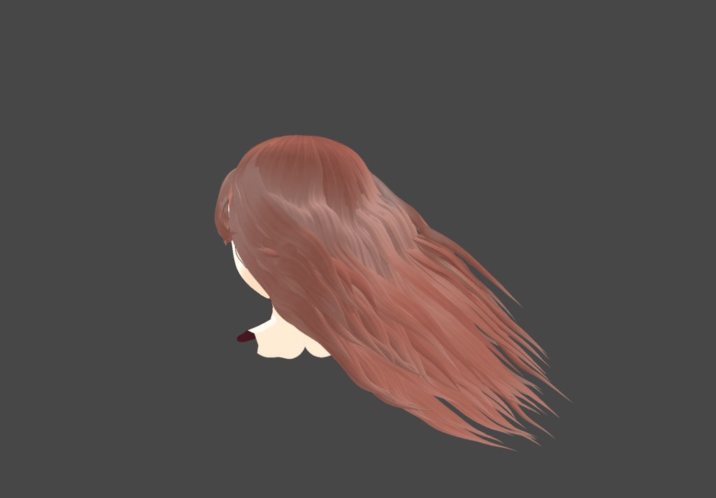 【VRoid用】Silken Rose Gold - Wavy Long Hair / ロングヘア