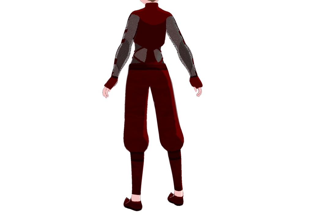 【VRoid Outfit】 Crimson Ember Acrobat