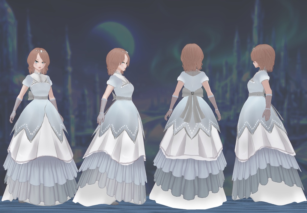 【Free Hair/ VRoid Outfit】 Angelic Princess Avatar & Gown / ルミナドレス