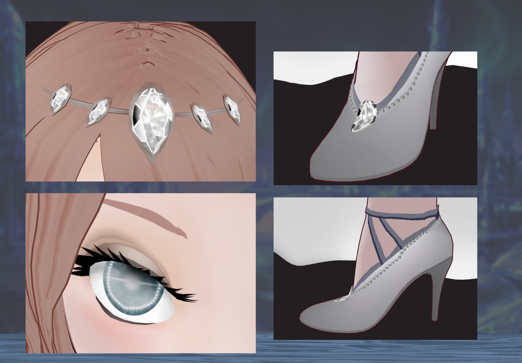 【Free Hair/ VRoid Outfit】 Angelic Princess Avatar & Gown / ルミナドレス