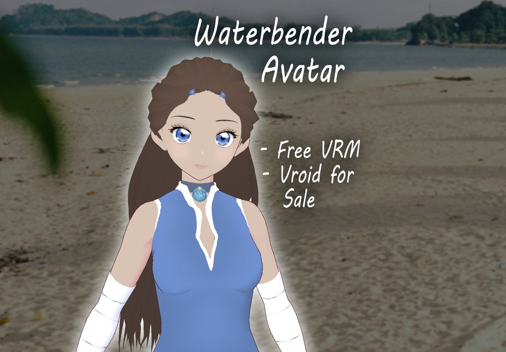 [FREE VRM / Vroid Avatar] Original Fusion Waterbender Avatar (Inspired by Sokka, Katara, & Korra)
