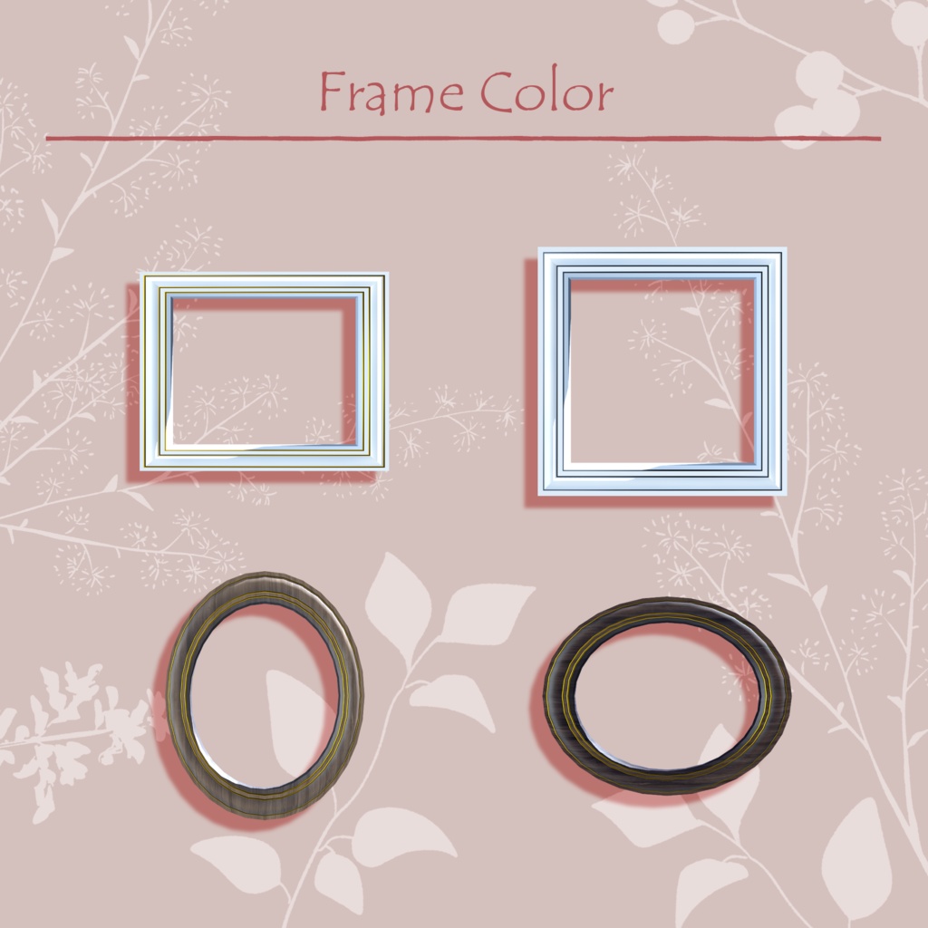 【お花の額縁 -Flower Frame-】 オリジナル3Dモデル