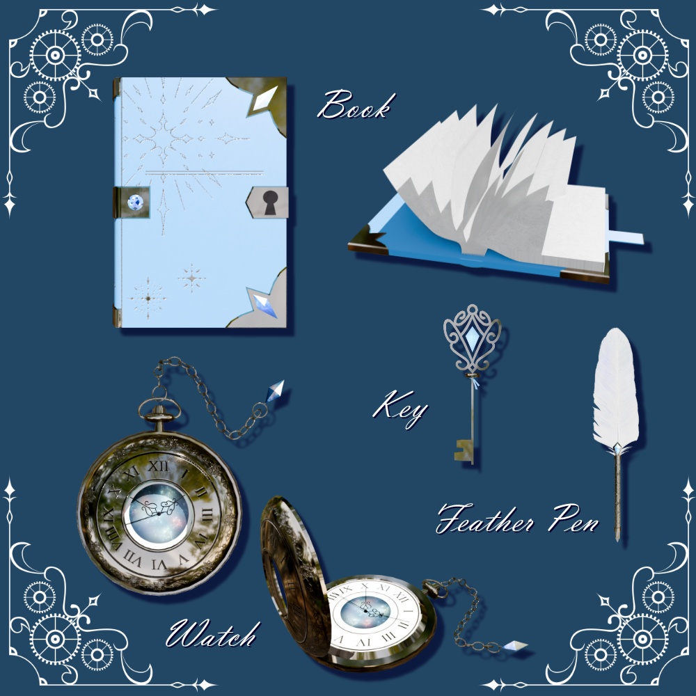 アンティーク風ファンタジー雑貨 - Antique-Style Fantasy Goods -【オリジナル3Dモデル】