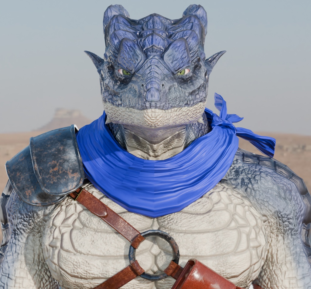 anthrodragon_blue 竜人さん青