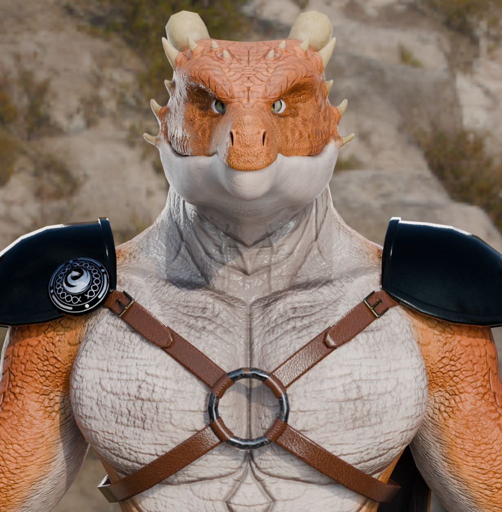 anthrodragon_orange 竜人さん オレンジ