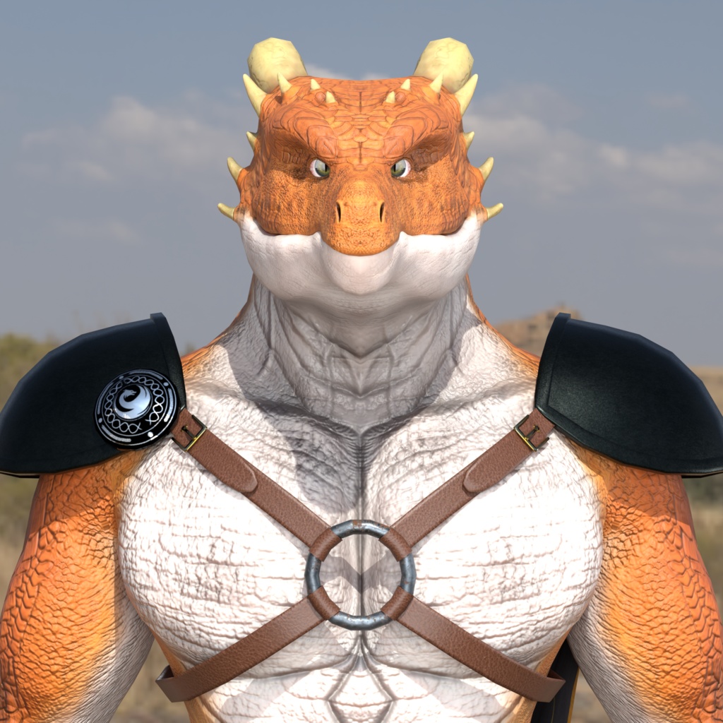 anthrodragon_orange 竜人さん オレンジ