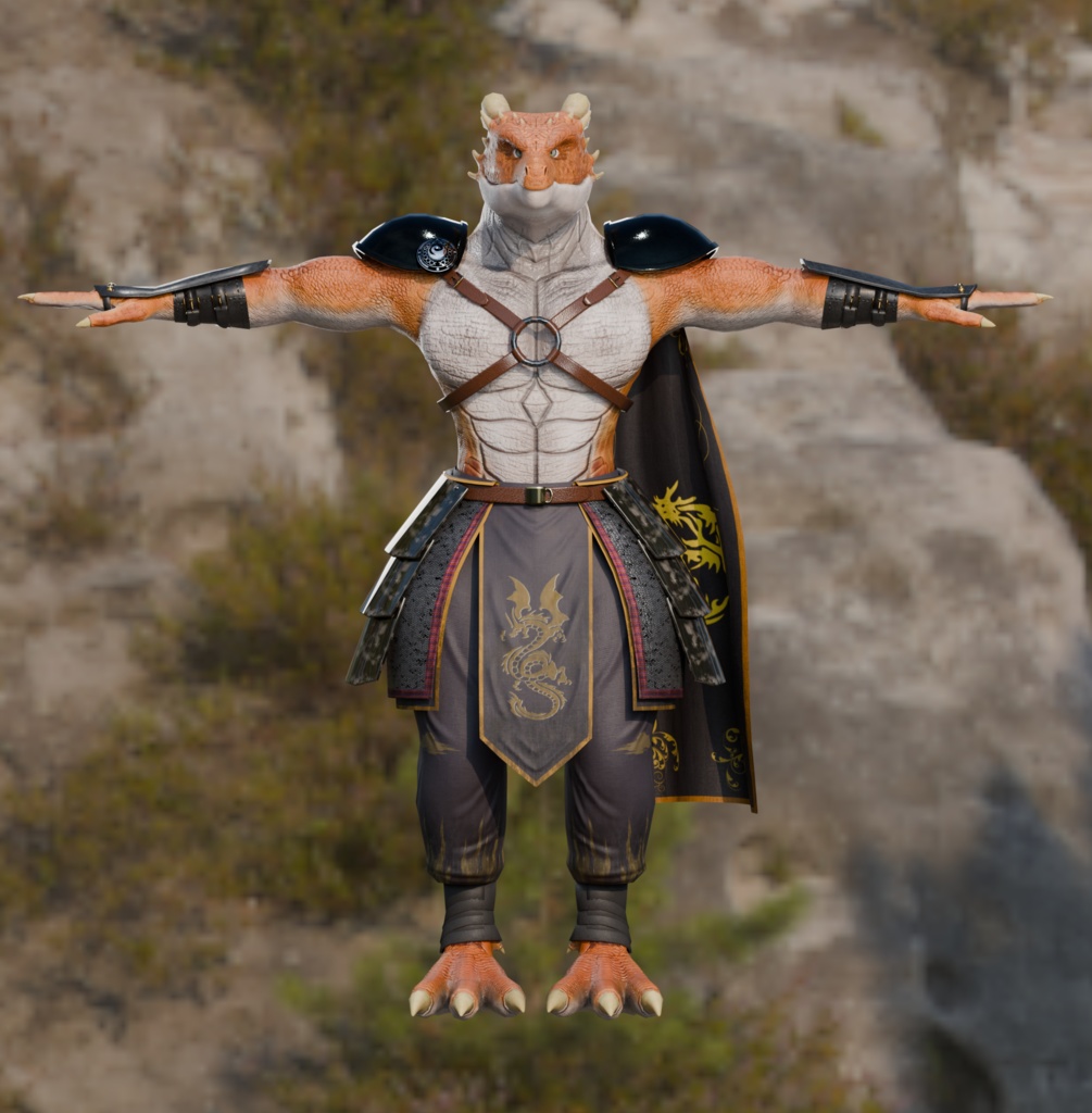 anthrodragon_orange　竜人さん　オレンジ