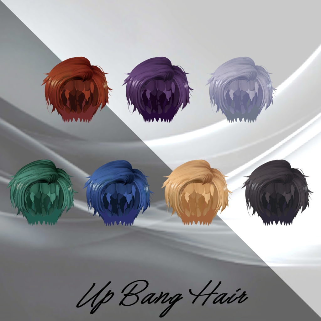【3アバター対応】UpBangHair【VRChat】