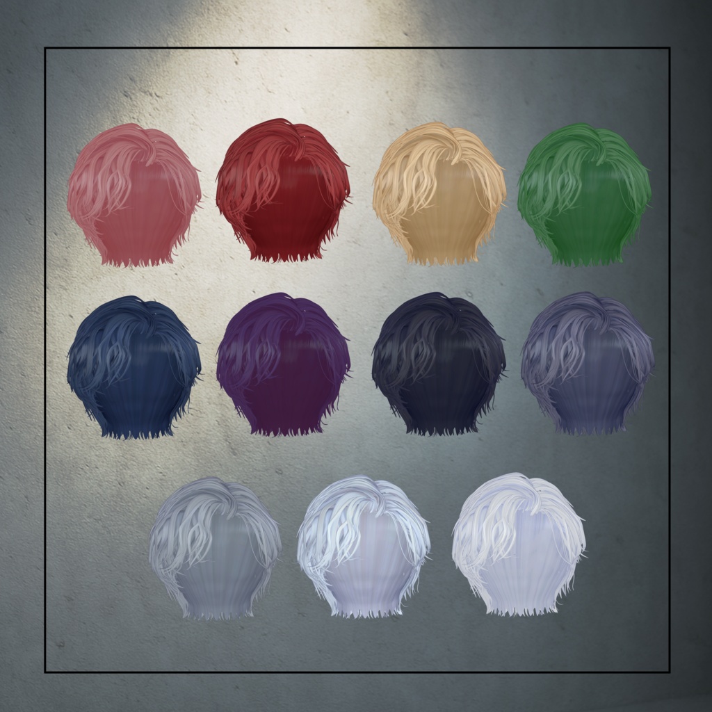 【6アバター対応】WavyUpBangHair【VRChat】