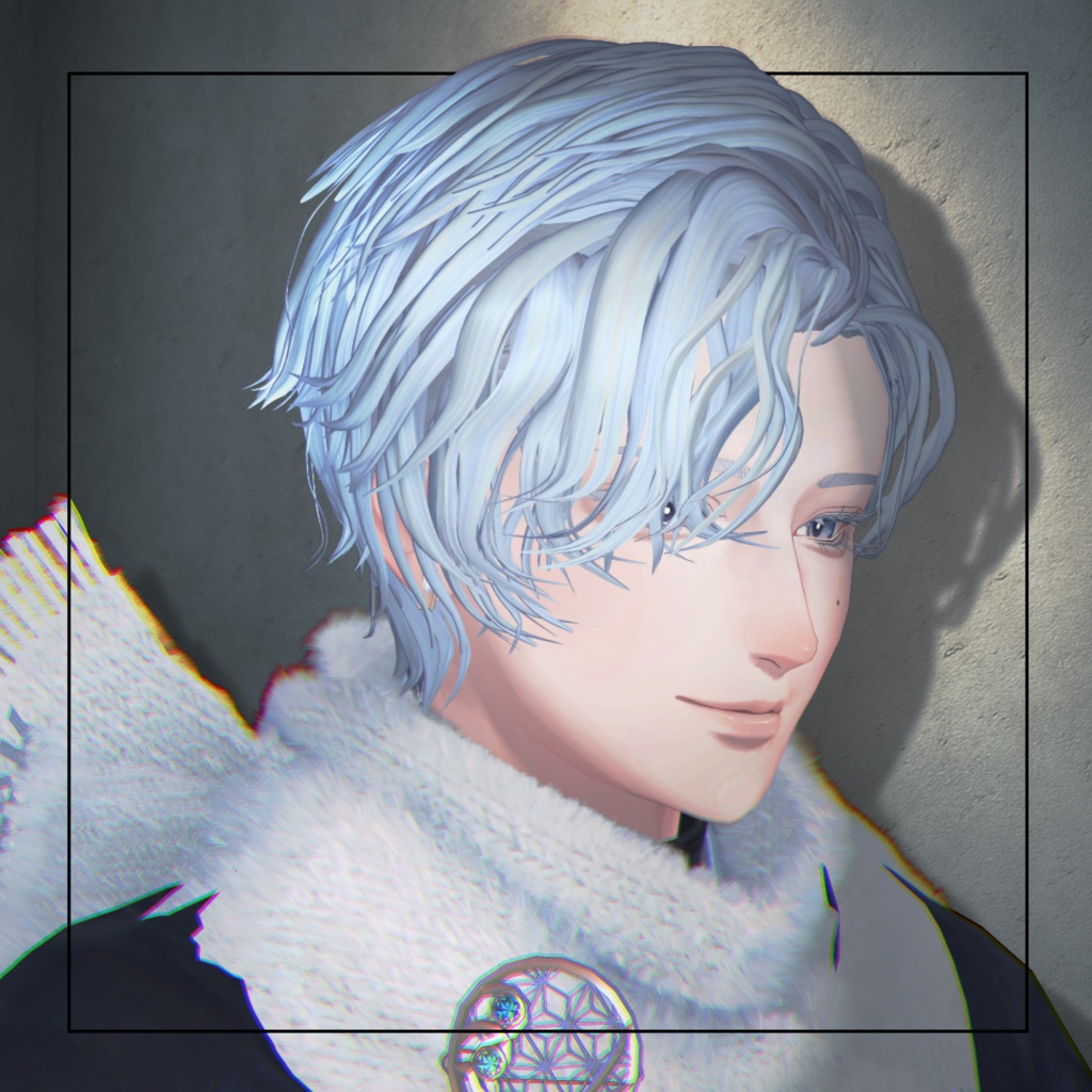 【6アバター対応】WavyUpBangHair【VRChat】