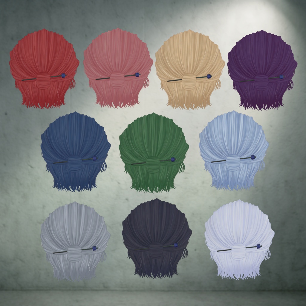 【4アバター対応】WavyHalfUpHair【VRChat】