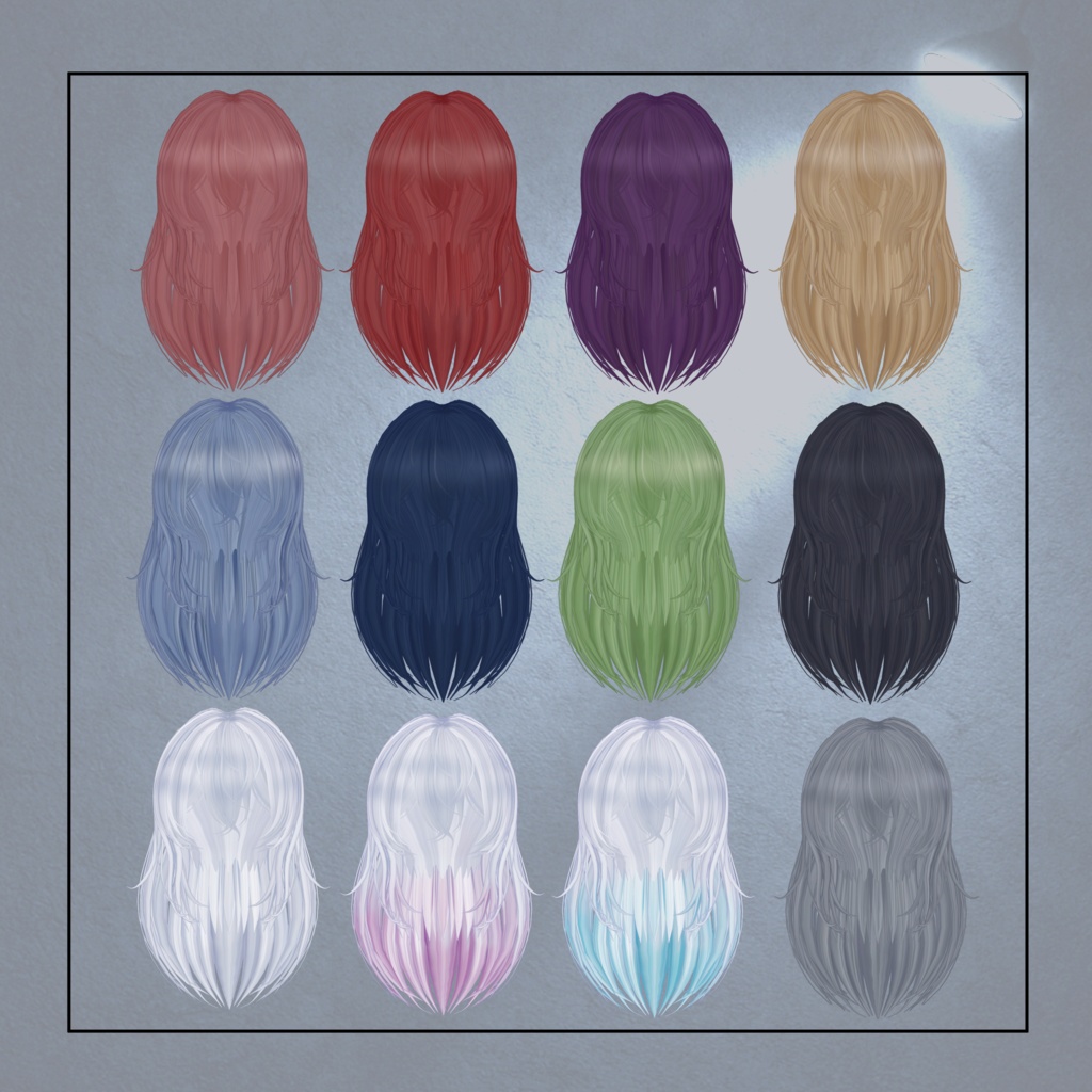 【6アバター対応】FeatherLayerHair【VRChat】