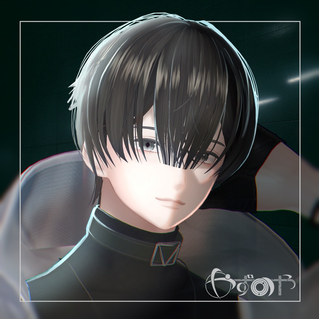 【6アバター対応】Blackout Edge Hair【VRChat】