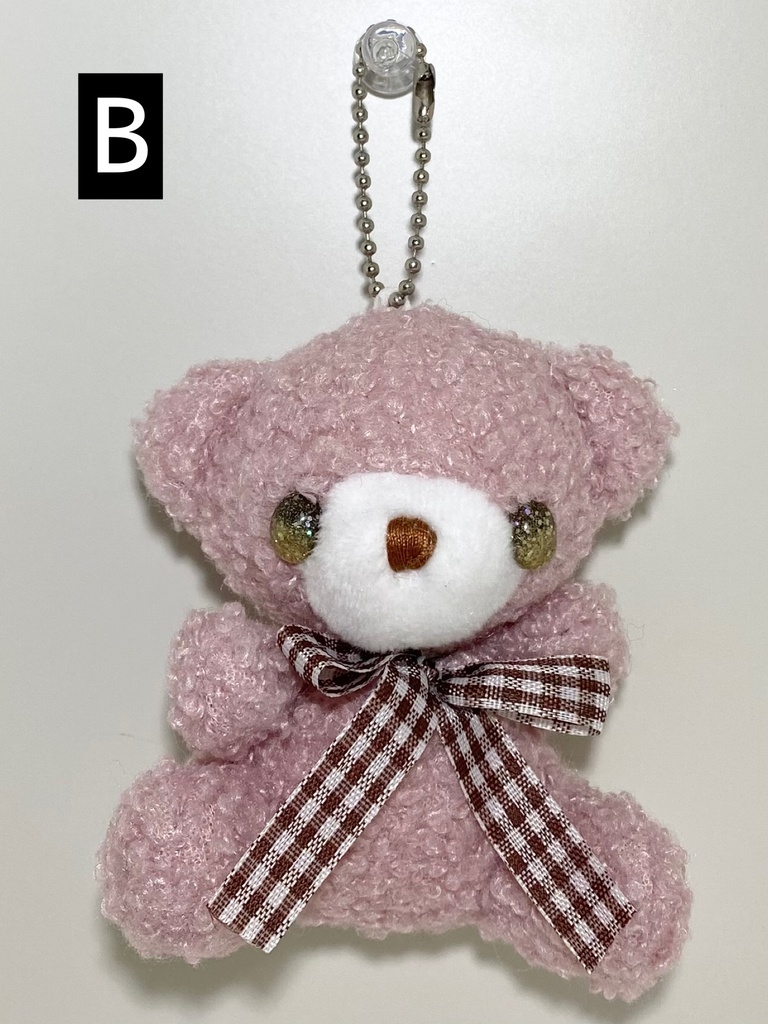 ぬいぐるみチャーム キラキラアイのくま