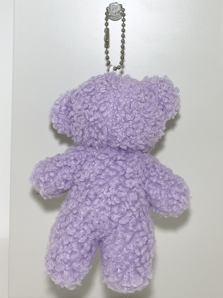 ぬいぐるみチャーム キラキラアイのひらたいくま