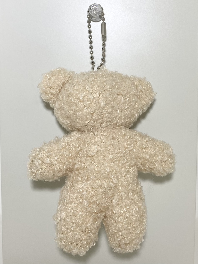 ぬいぐるみチャーム キラキラアイのひらたいくま