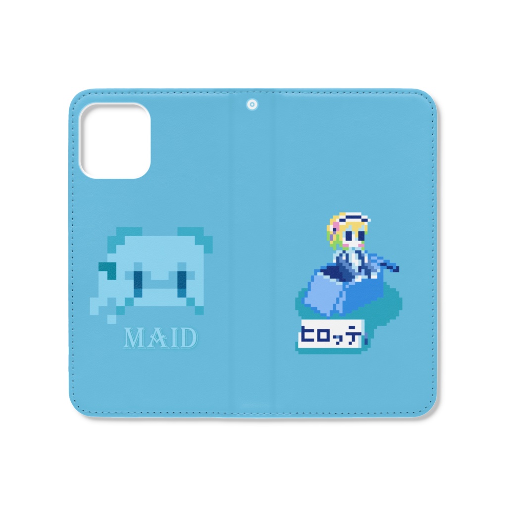【オリジナルグッズ】手帳型iPhone12ケース-メイド仕様-【カラクリメイド】