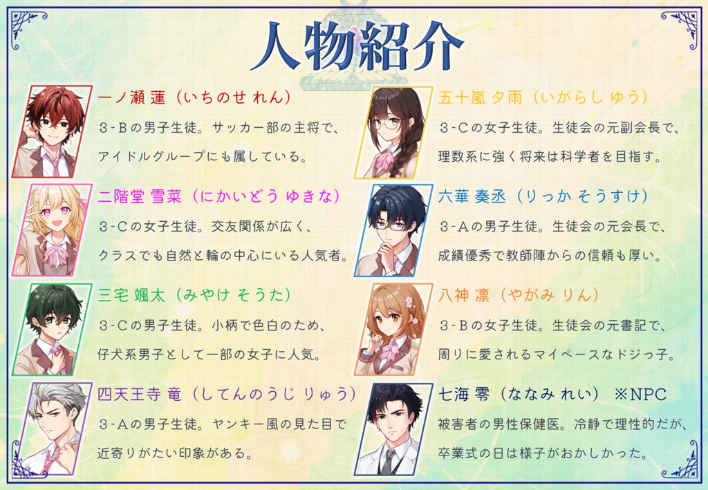 【マーダーミステリー】君と最後のアオハルを