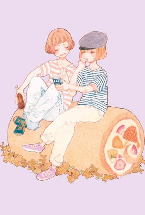 ポストカード（ロールケーキ）