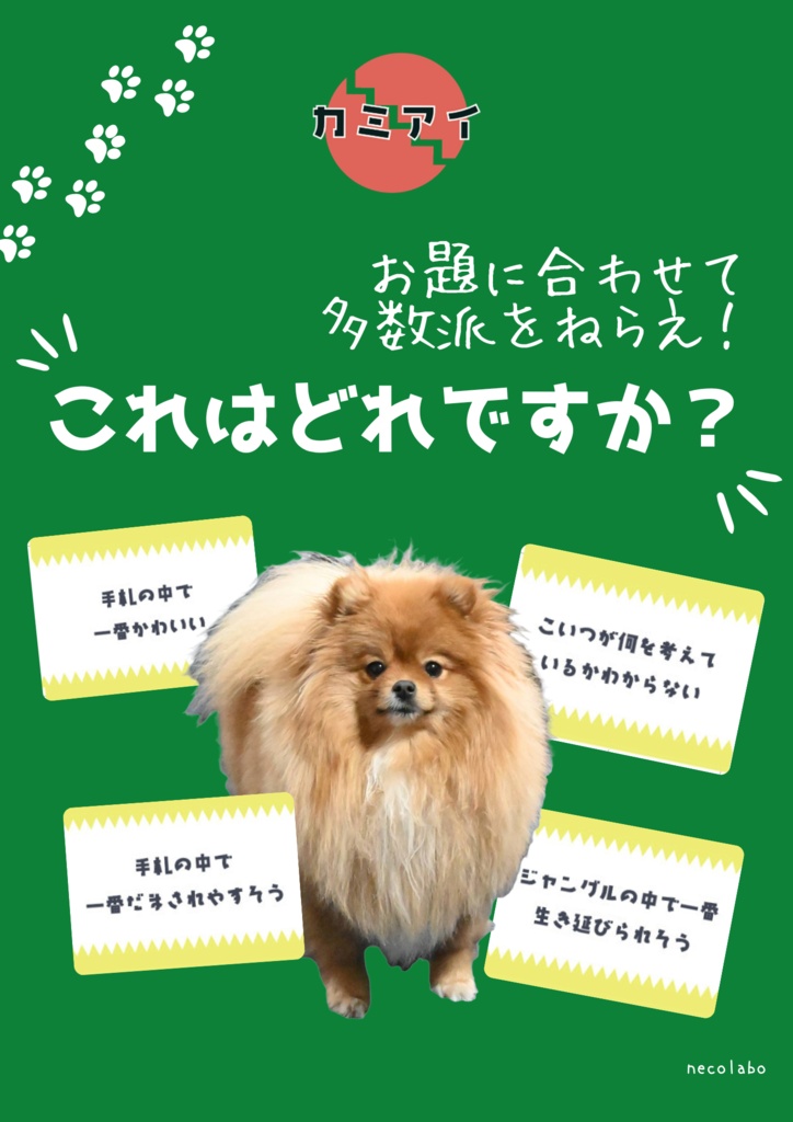カミアイ|動物&おじさんで多数派を狙え!パーティーカードゲーム【3〜6人】