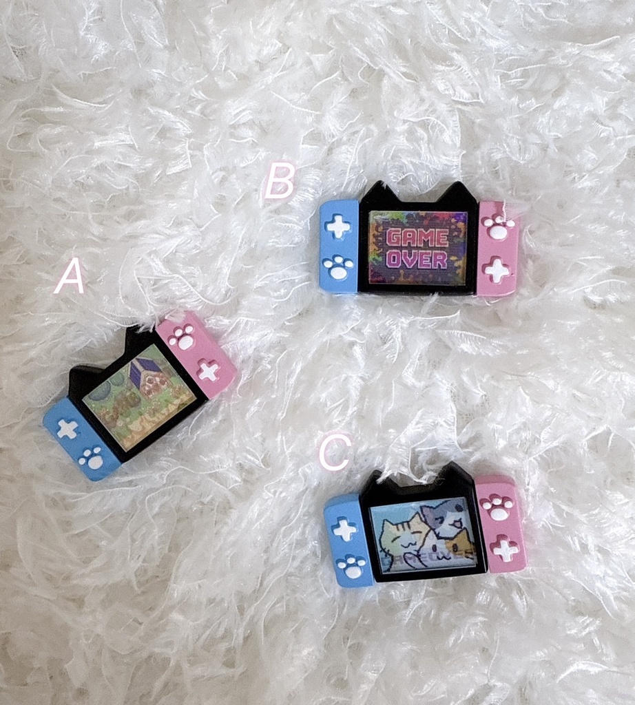 ねこ型の手のひらゲーム機