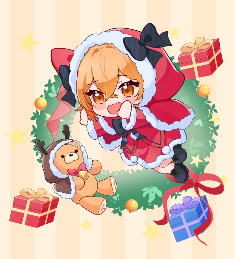 クリスマス限定 もなサンタ×もなべあトナカイ