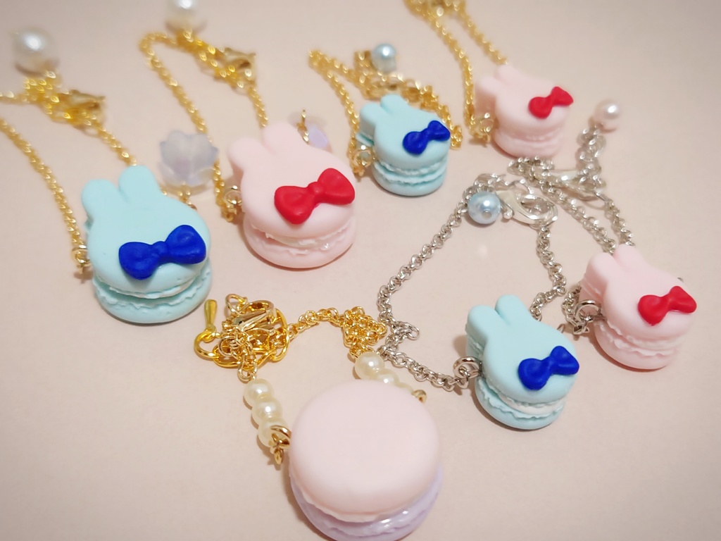 マカロンポシェット【パープル×ピンク】