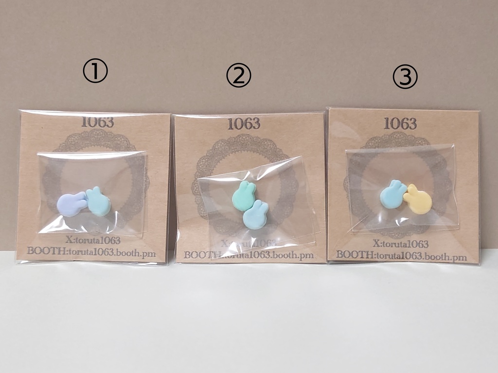 【1/12サイズ】うさぎマカロン【大/小】