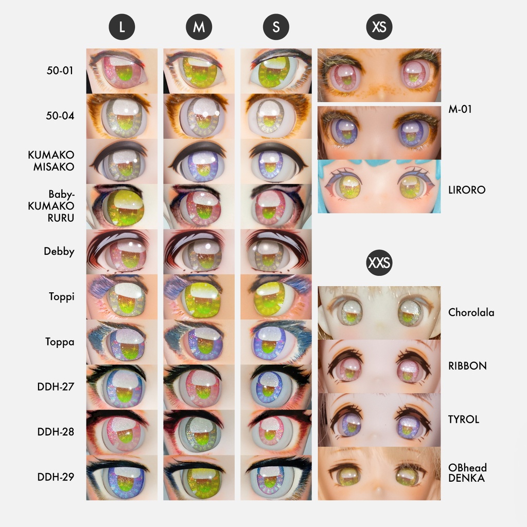 レジンアイType A(22・16・10・8mm)