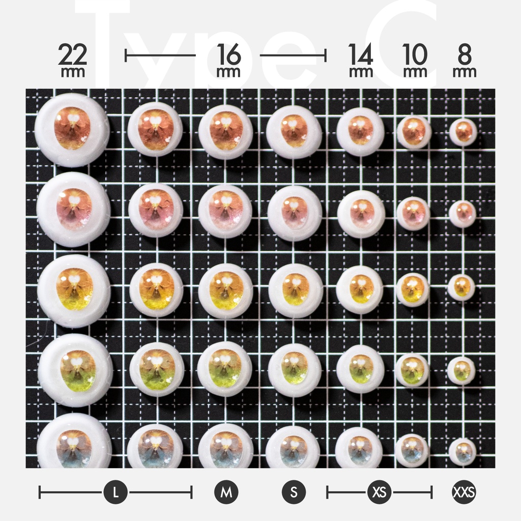 レジンアイType C(22・16・14・10・8mm)