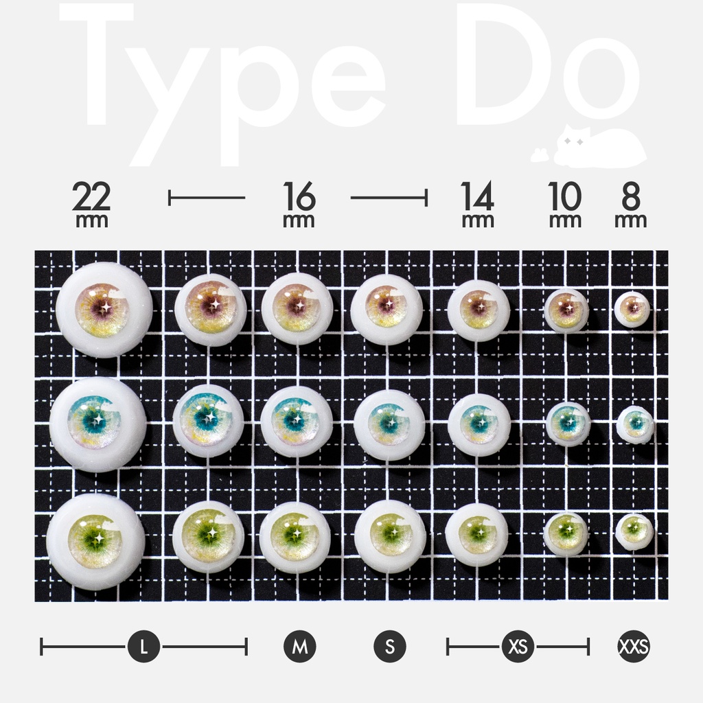レジンアイType Dό(22・16・14・10・8mm)