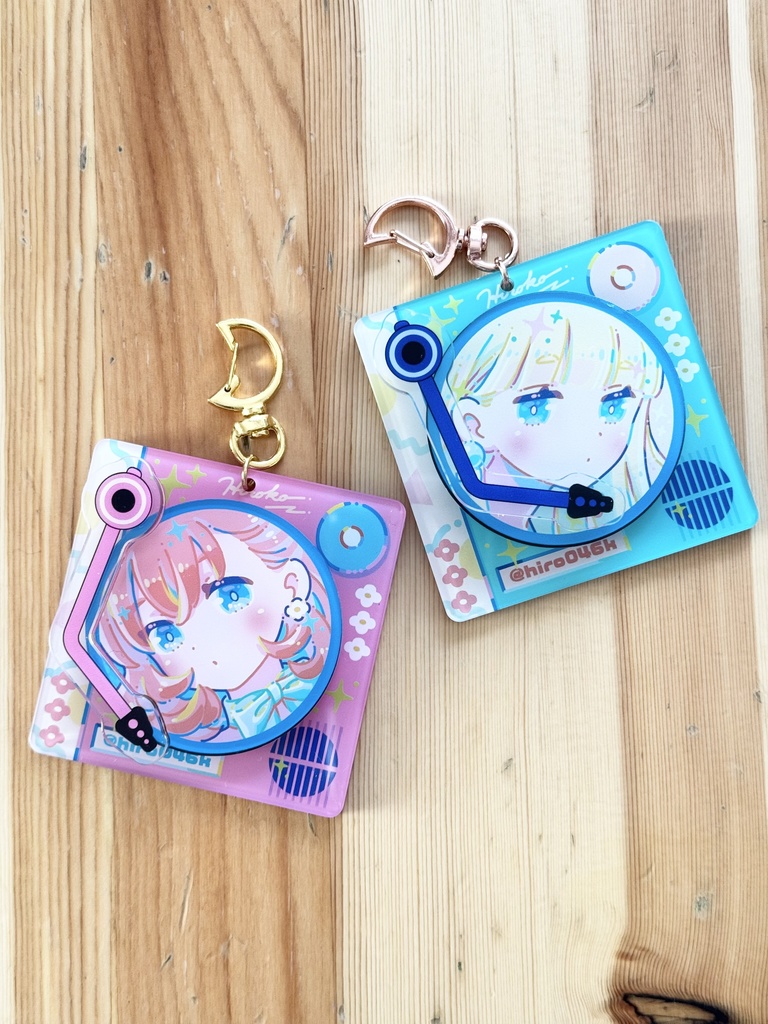 レコード風キーホルダー