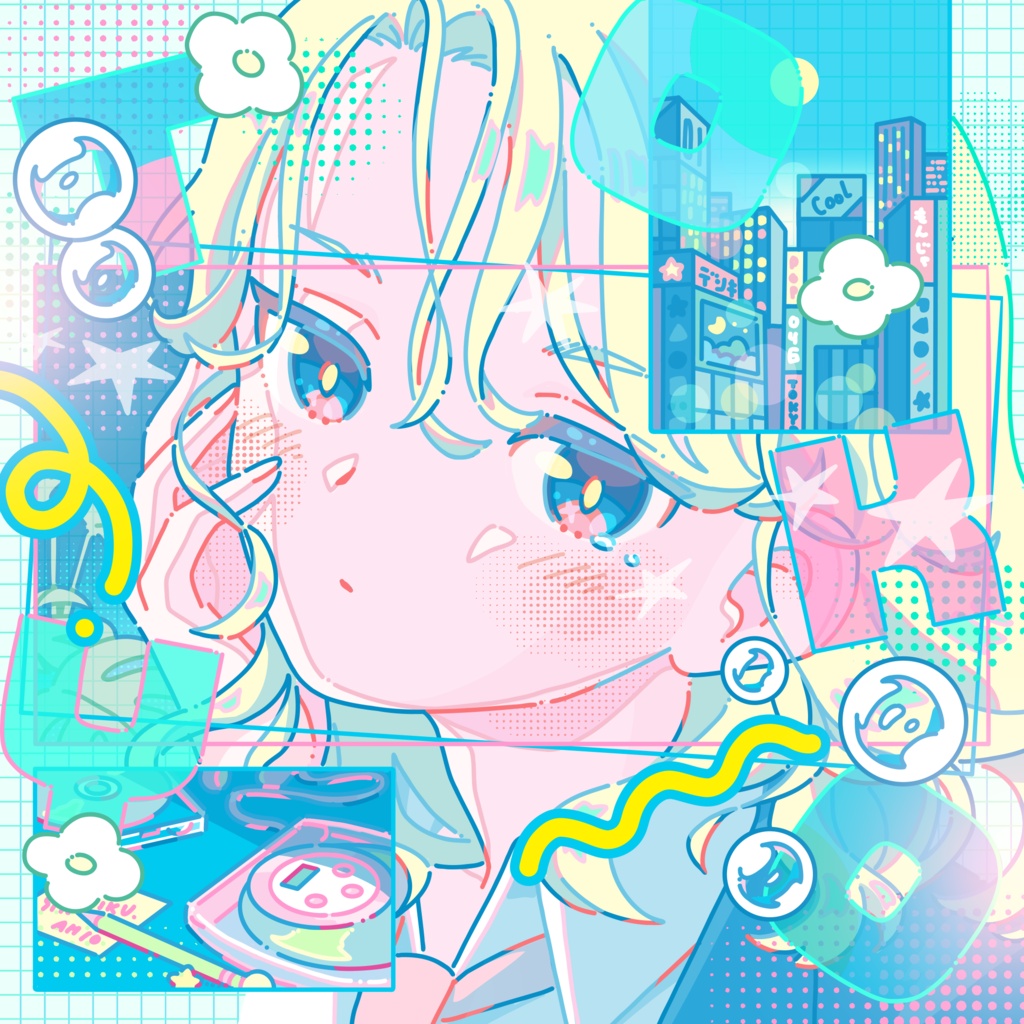スクエアポストカード  - City Night