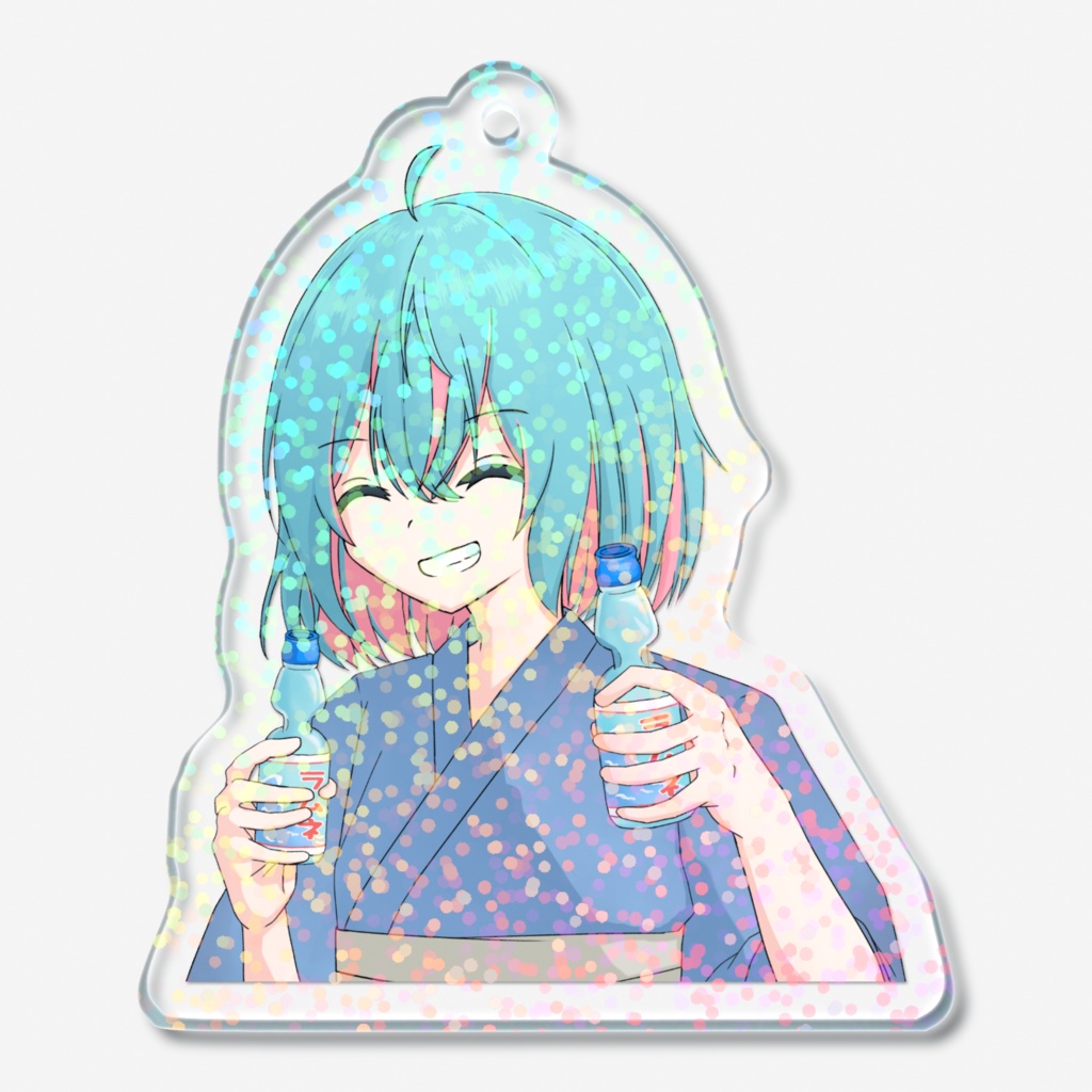 二海ネオン ホログラムアクリルキーホルダー