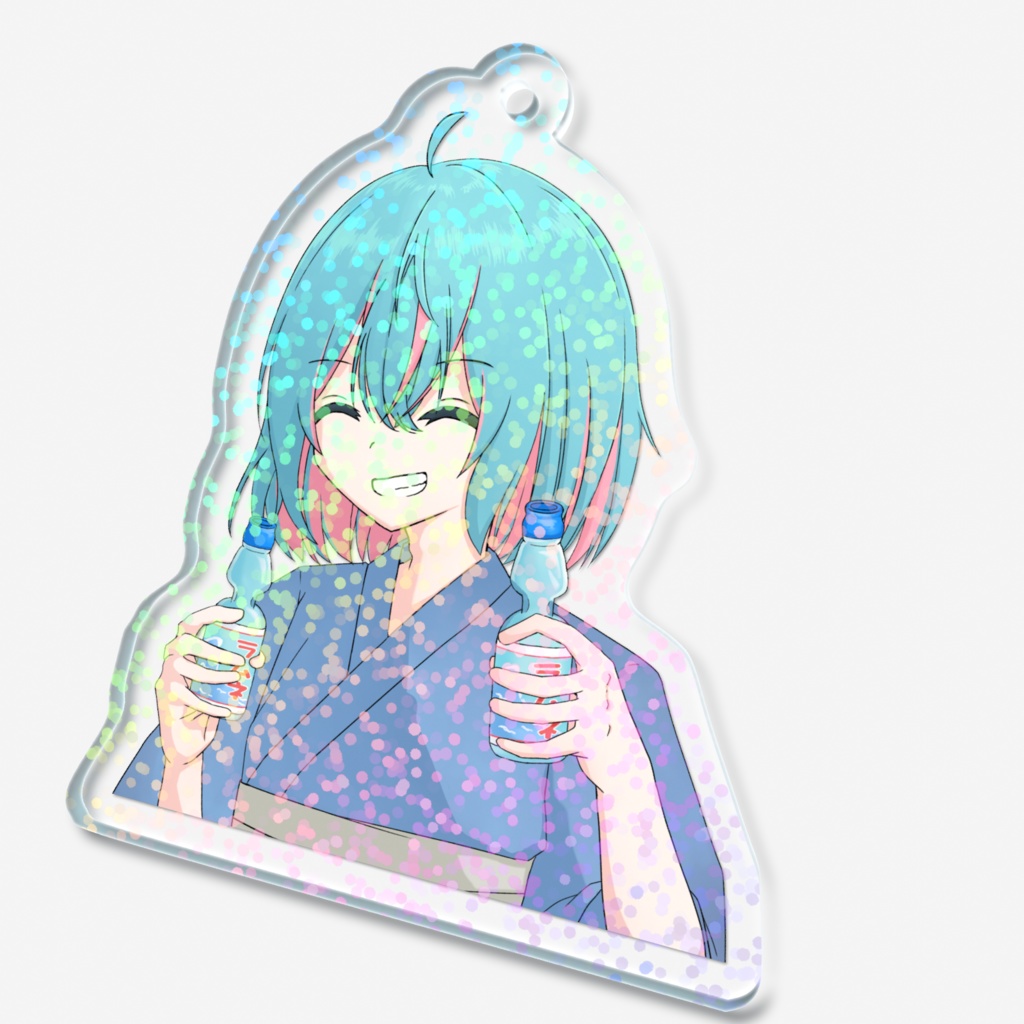 二海ネオン ホログラムアクリルキーホルダー