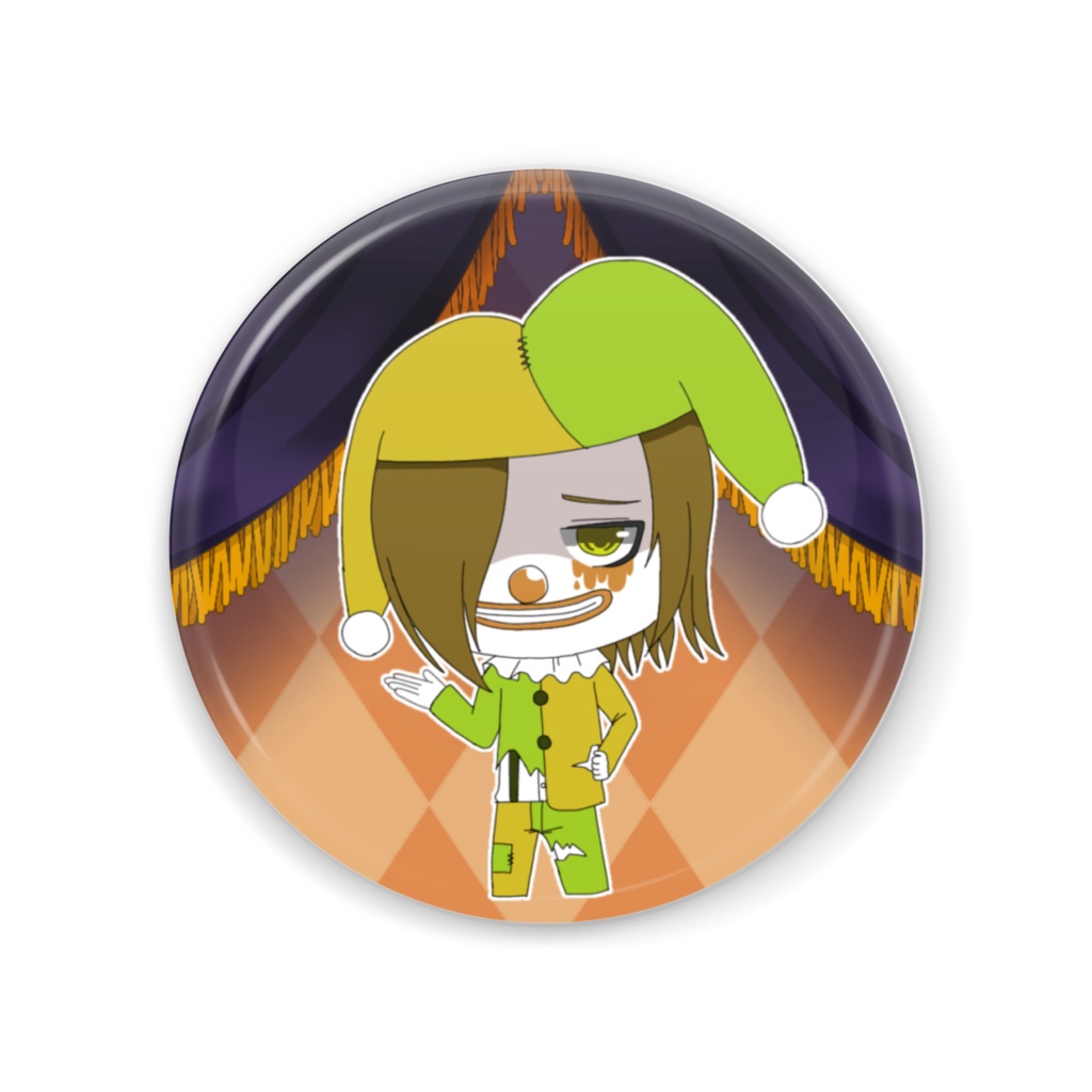 【ハロウィンサーカス】ゾンビピエロ  缶ミラー