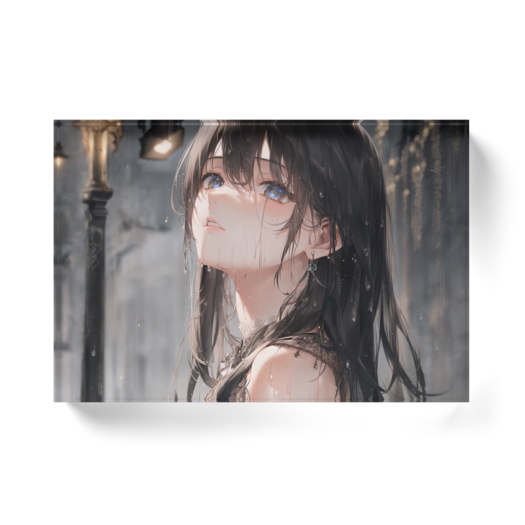 『静謐の雨下』アクリルブロック