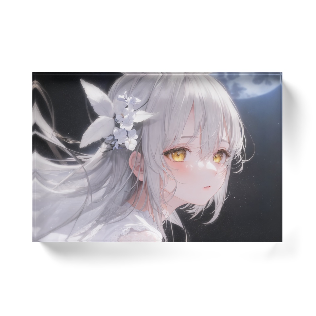 『極夜の斑雪』アクリルブロック