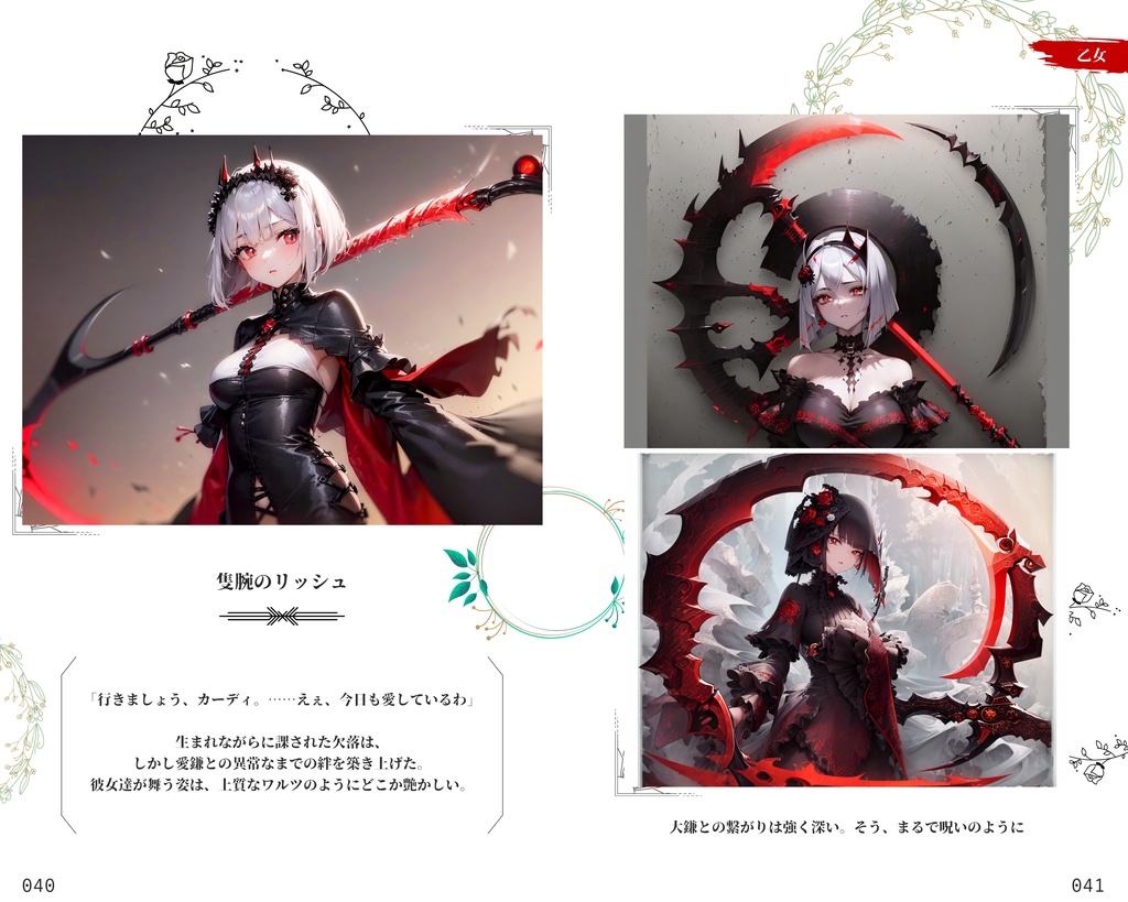 血鎌乙女の追想 - AI Illustration Artworks -