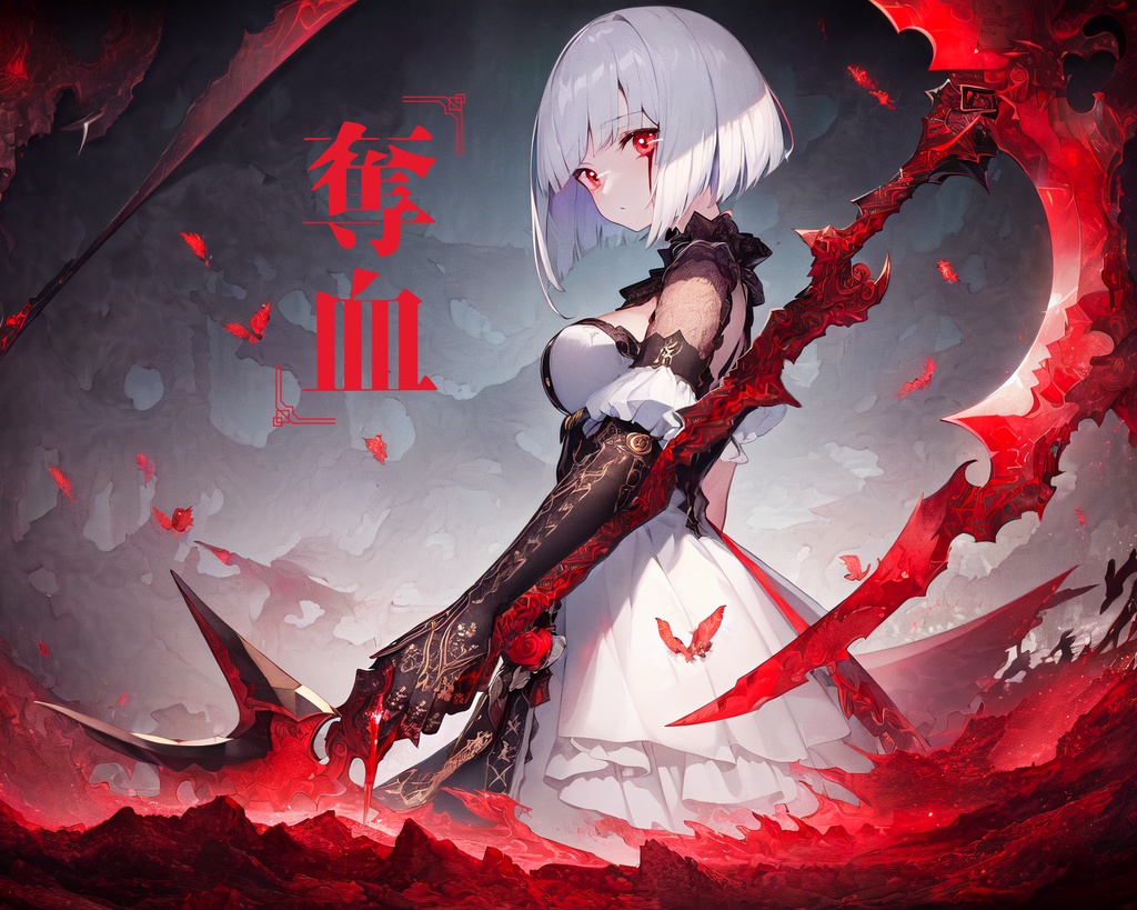 血鎌乙女の追想 - AI Illustration Artworks -