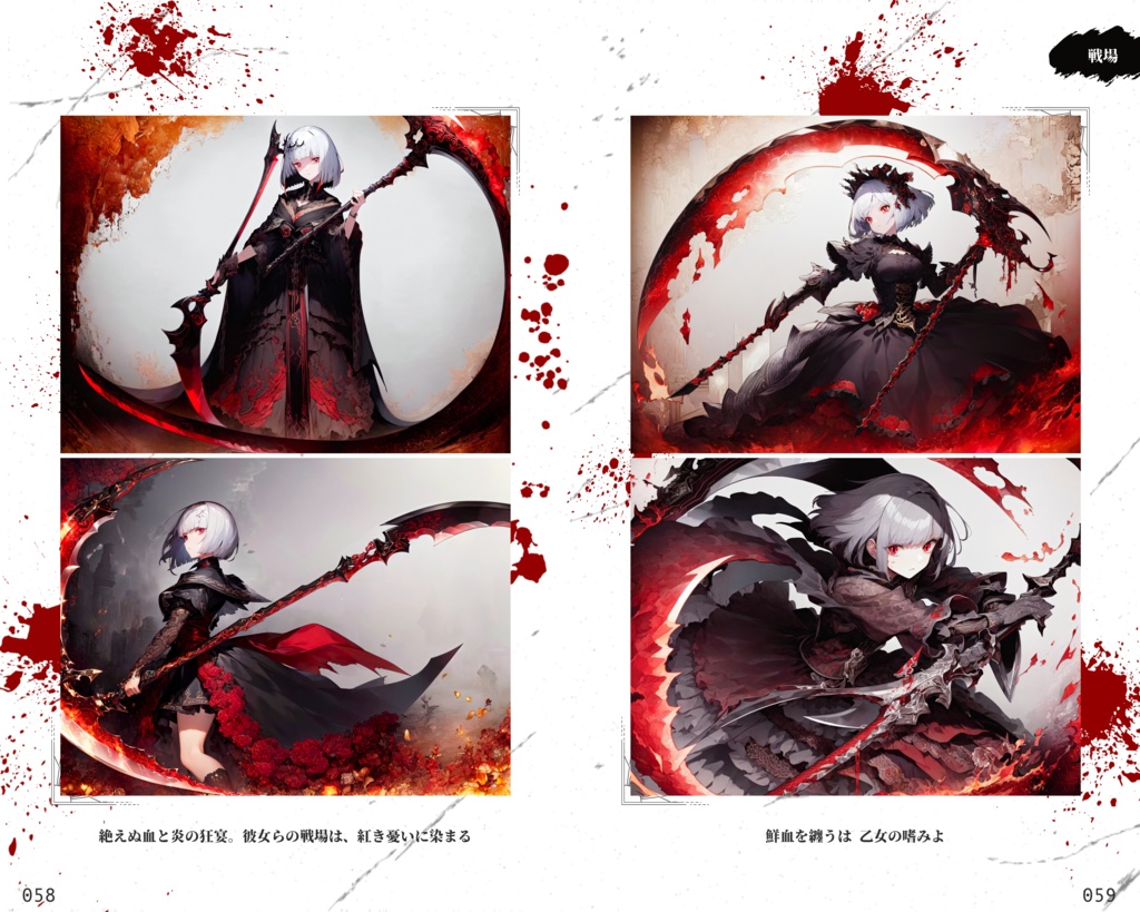 血鎌乙女の追想 - AI Illustration Artworks -