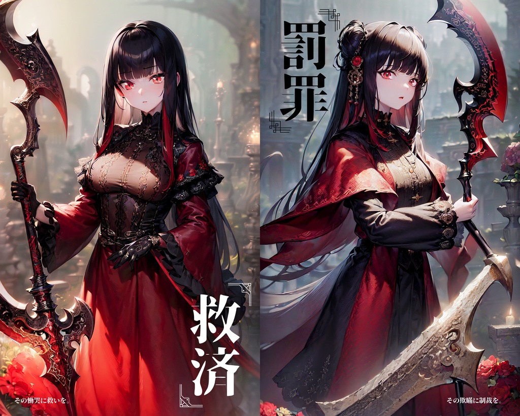血鎌乙女の追想 - AI Illustration Artworks -