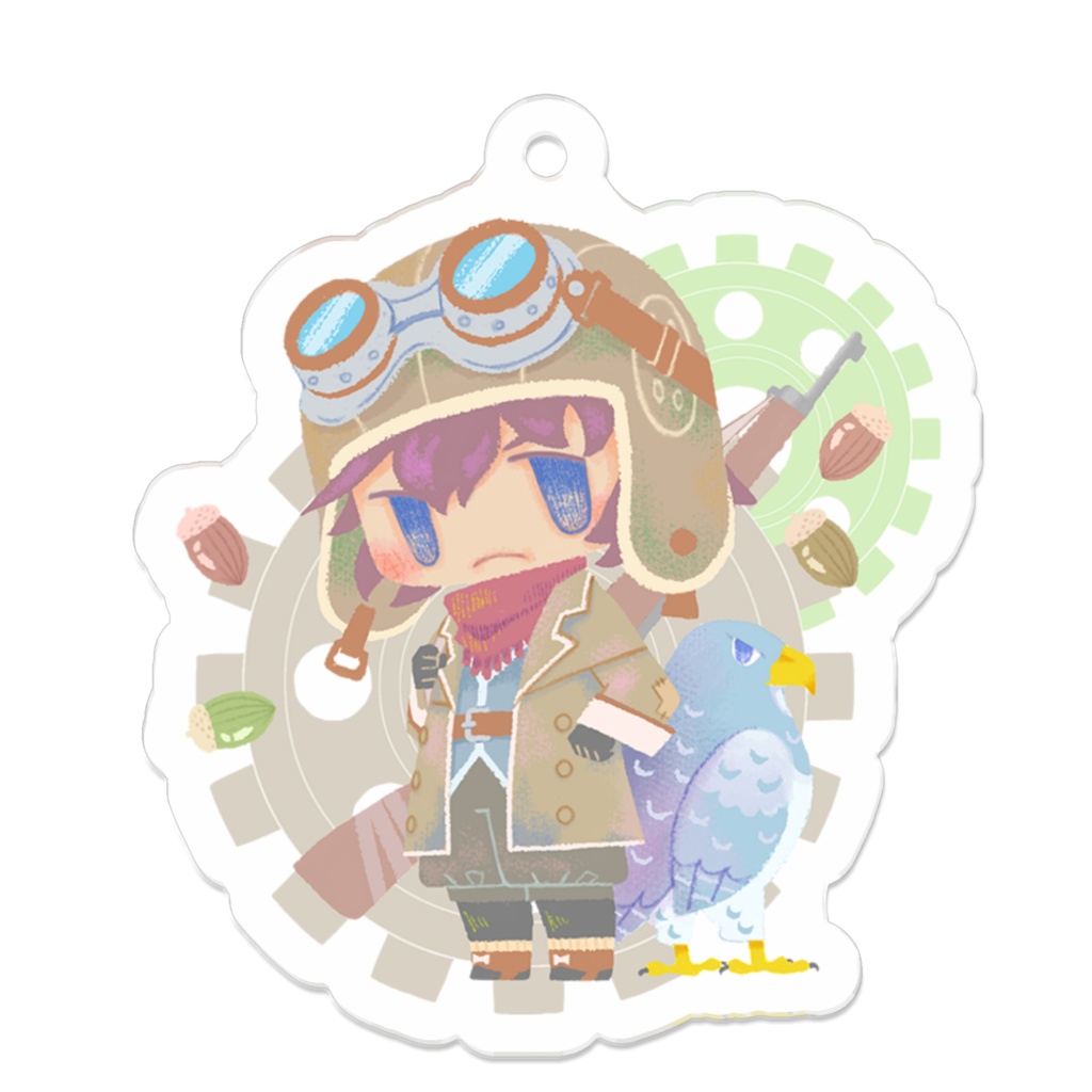 アクリルキーホルダー ちびキャラアシュリー(コーティング有)