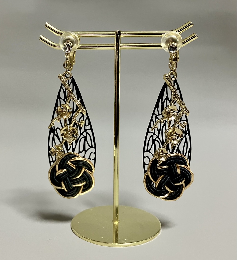 水引イヤリング・ピアス【梅雨雷(つゆらい)】