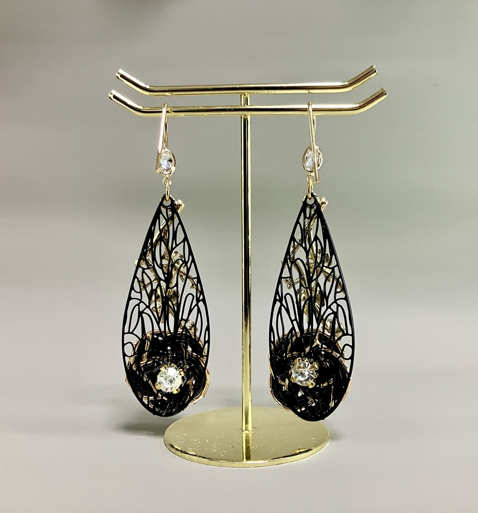 水引イヤリング・ピアス【梅雨雷(つゆらい)】